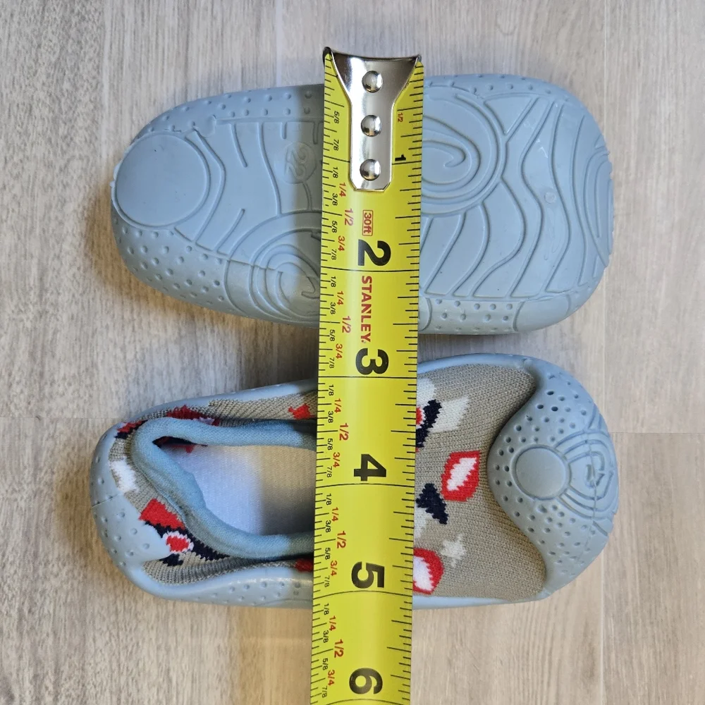 Baby Toddler Aqua Gripper Sock Shoes Anti-Slip Knit Walker Rubber Sole 18-24M